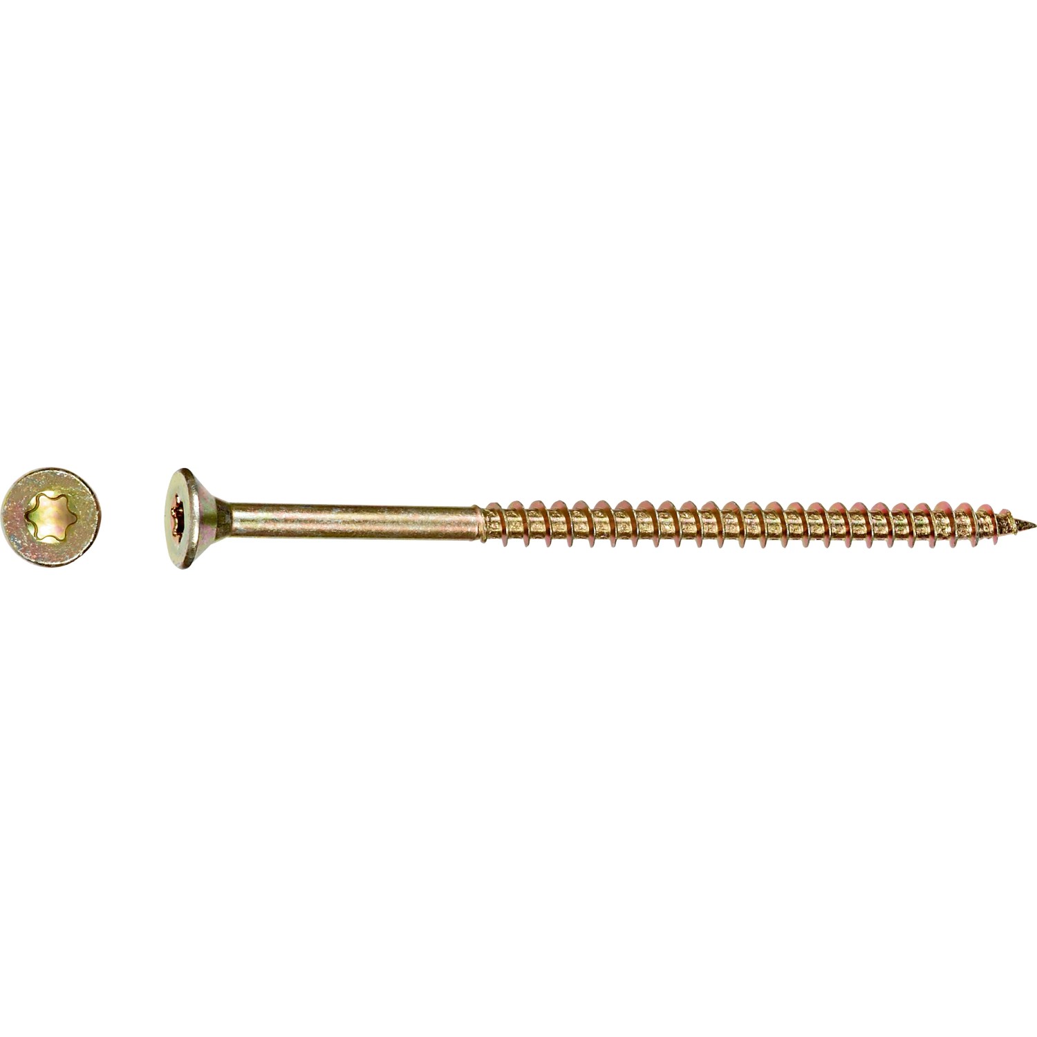 E-shop Uni skrutky so zápustnou hlavou TX25 čiastočný závit žlto pozink. 5x50 mm, 50 ks