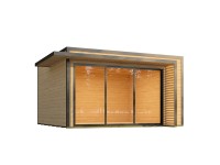 Weka Drevený záhradný domček Amberley 1 44mm V1, prírodný, 400 x 400 cm
