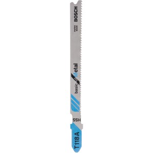 Priamočiara píla Bosch Pro T 118 A Basic for Metal, vhodná pre tenké plechy.
