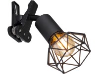 GLOBO Svietidlo na klip XARA I čierna E14 40 W 170 x 92 x 180 mm