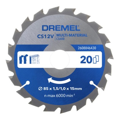 Dremel Viacúčelový rezný kotúč CS600 Blueprint Multi-Material, pr. 85 mm
