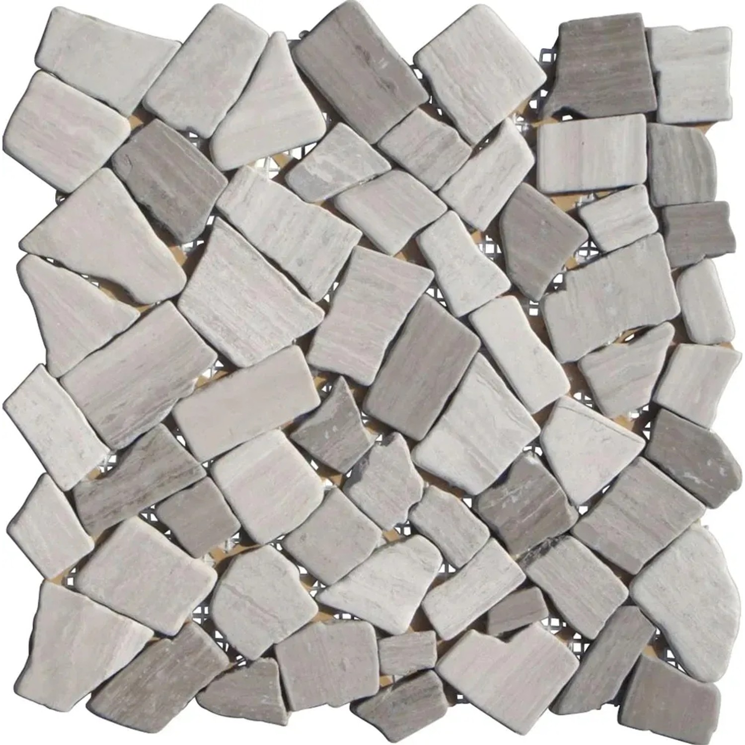 E-shop Euro Stone Kamenná mozaika Poly Grey/Stripes 30,5 x 30,5 cm