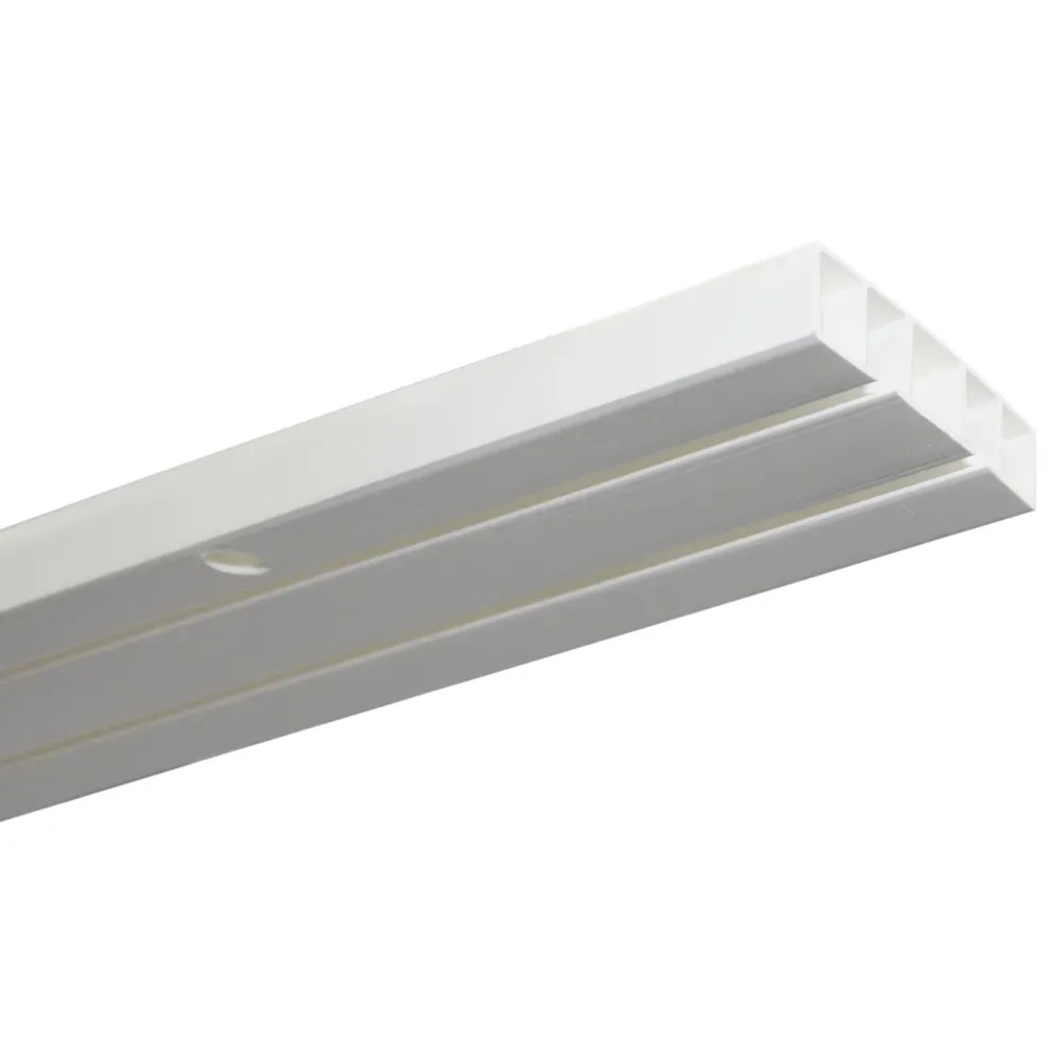 E-shop Gardinia Závesová lišta 2-drážková Slim Line biela 150 cm