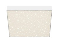 Briloner LED prisadené stropné svietidlo Flame Star biele 36 x 287 x 287 mm