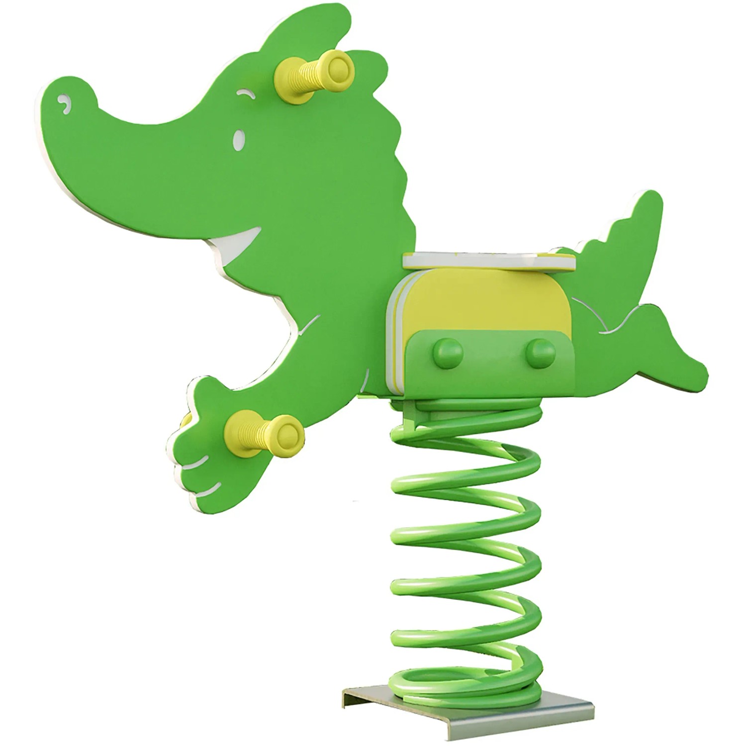 E-shop Weka Pružinová hojdačka Tabaluga s drakom, zelená, 95,1 x 22 x 85,9 cm