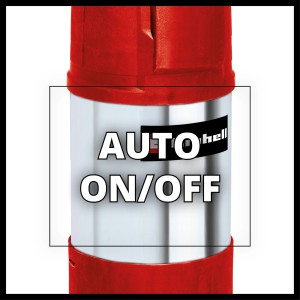 Detailný záber: Ponorné tlakové čerpadlo Einhell GE-PP 1050 N-A s funkciou Auto ON/OFF.
