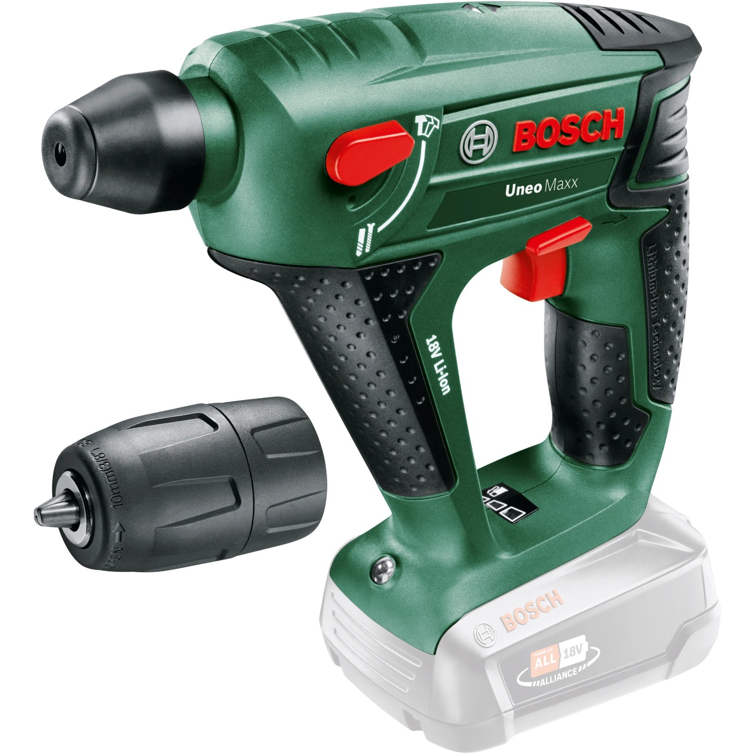E-shop Bosch Akumulátorové vŕtacie kladivo Uneo Maxx 18 V Solo