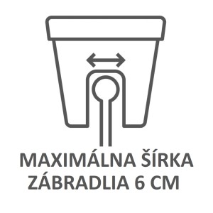 Symbol: Kvetinový mostík pre balkónové zábradlie do šírky 6 cm.