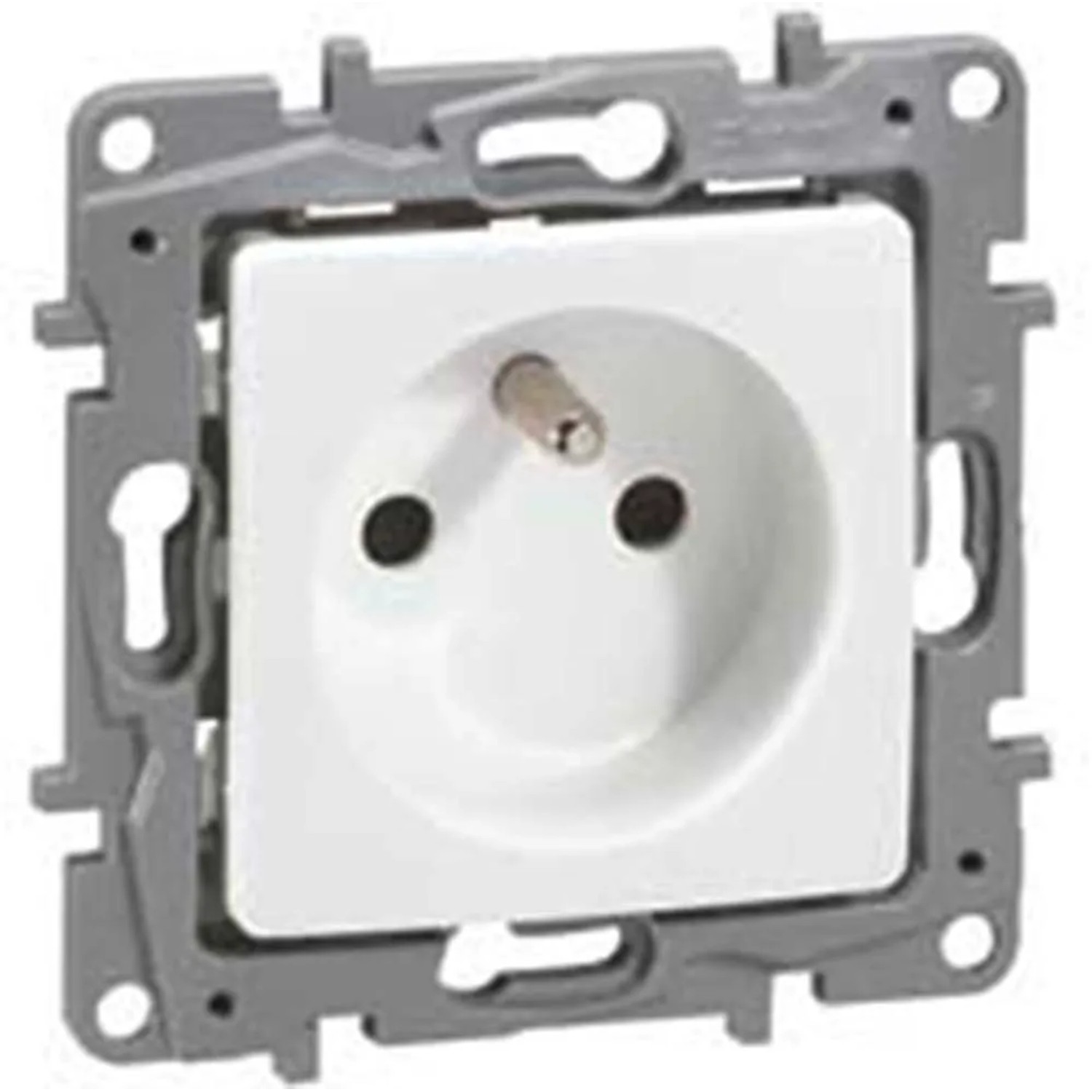 E-shop Legrand Zásuvka Niloé 2P + T bez detskej ochrany, 16 A - 250 V, biela