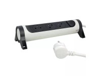 Legrand Predlžovacia zásuvka, 3 zásuvky, bielo-čierna, 1,5 m