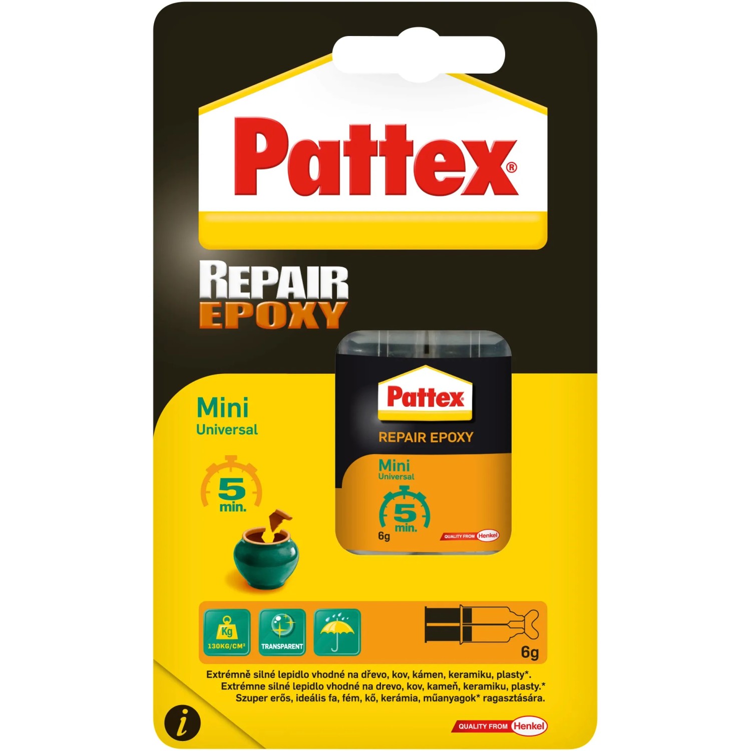 E-shop Pattex Dvojzložkové epoxidové lepidlo REPAIR EPOXY 6 ml