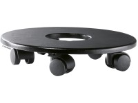 Lechuza Podstavec pod kvetináč s kolieskami Classico 43, čierna, pr. 26 cm