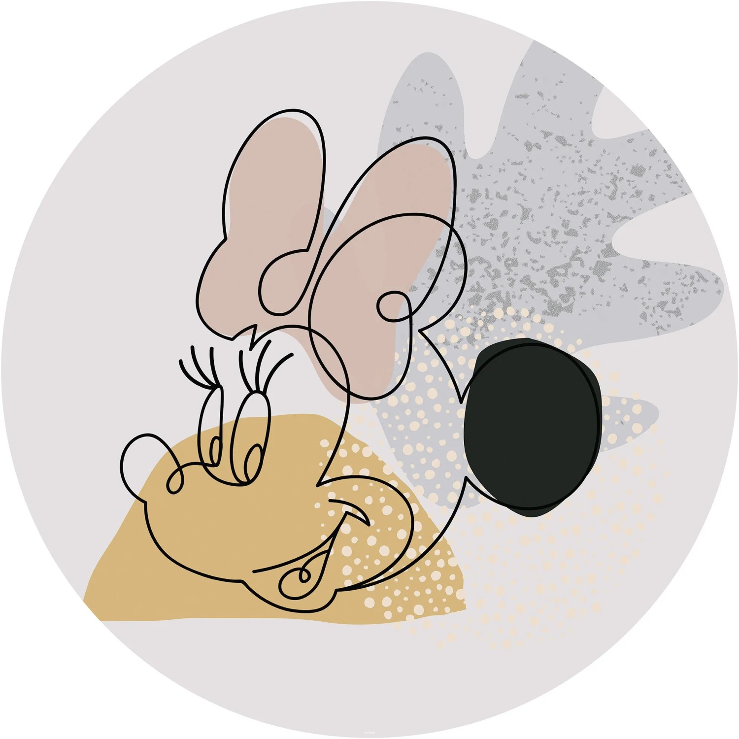 E-shop Komar Samolepiaca vliesová fototapeta Dot Minnie Line Art pr. 125 cm