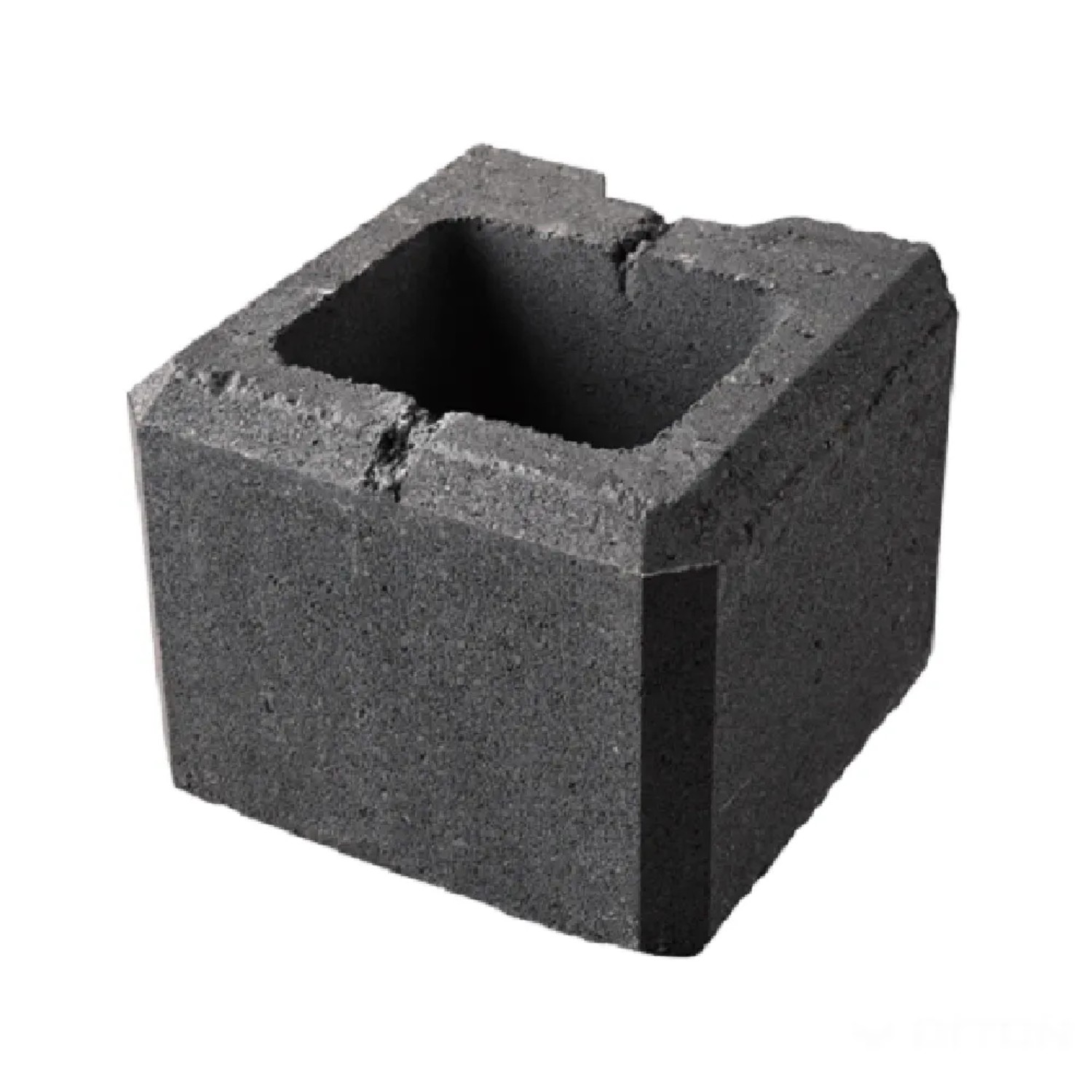 E-shop DITON Murovací prvok VISO koncový polovičný čierny 20 x 20 x 15 cm