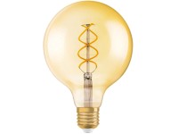 OSRAM LED žiarovka 1906 Globe 28, E27, 4 W, 300 lm, 2000 K, jantárová