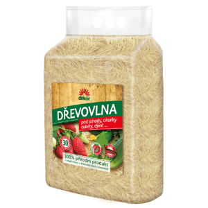 Dřevovlna drevitá vlna v nádobe, vhodná pre jahody, uhorky a cukety.