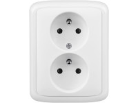 ABB 2násobná zásuvka TANGO 5512A-2349 B biela 39 x 175 x 94 mm