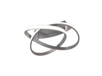 Reality LED Stropné svetlo Course matný nikel, pr. 45 cm, 18W