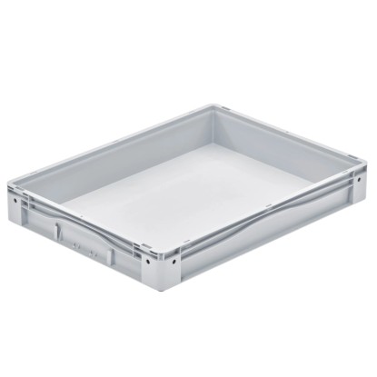 Surplus Systems Eurobox s plnou stenou Maxi sivý 80 x 60 x 12 cm, 49 l