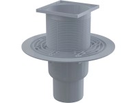 Alcadrain Podlahová vpusť 105 x 105/50 priama bez mriežky