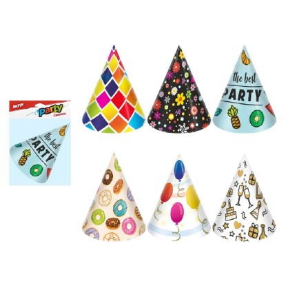 MFP Paper Klobúčik karnevalový papierový mix č. 5, 6 ks, 16 cm