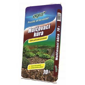 Vrece mulčovacej kôry Agro (70l), 100% prírodný produkt na potlačenie buriny a zníženie potreby zálievky.