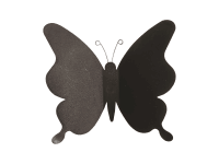 Crearreda 3D samolepiace dekorácia na stenu motýle, 12 ks, čierná