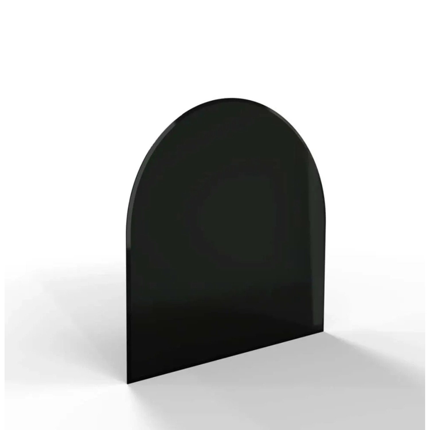 E-shop HS Flamingo Sklo pod kachle oblúk R500, čierne, 1000 x 1000 x 6 mm