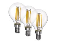 EURO-LUX LED žiarovka Filament E14, 4 W, 470 lm, 2700 K, pr. 45 x 75 mm, 3 ks