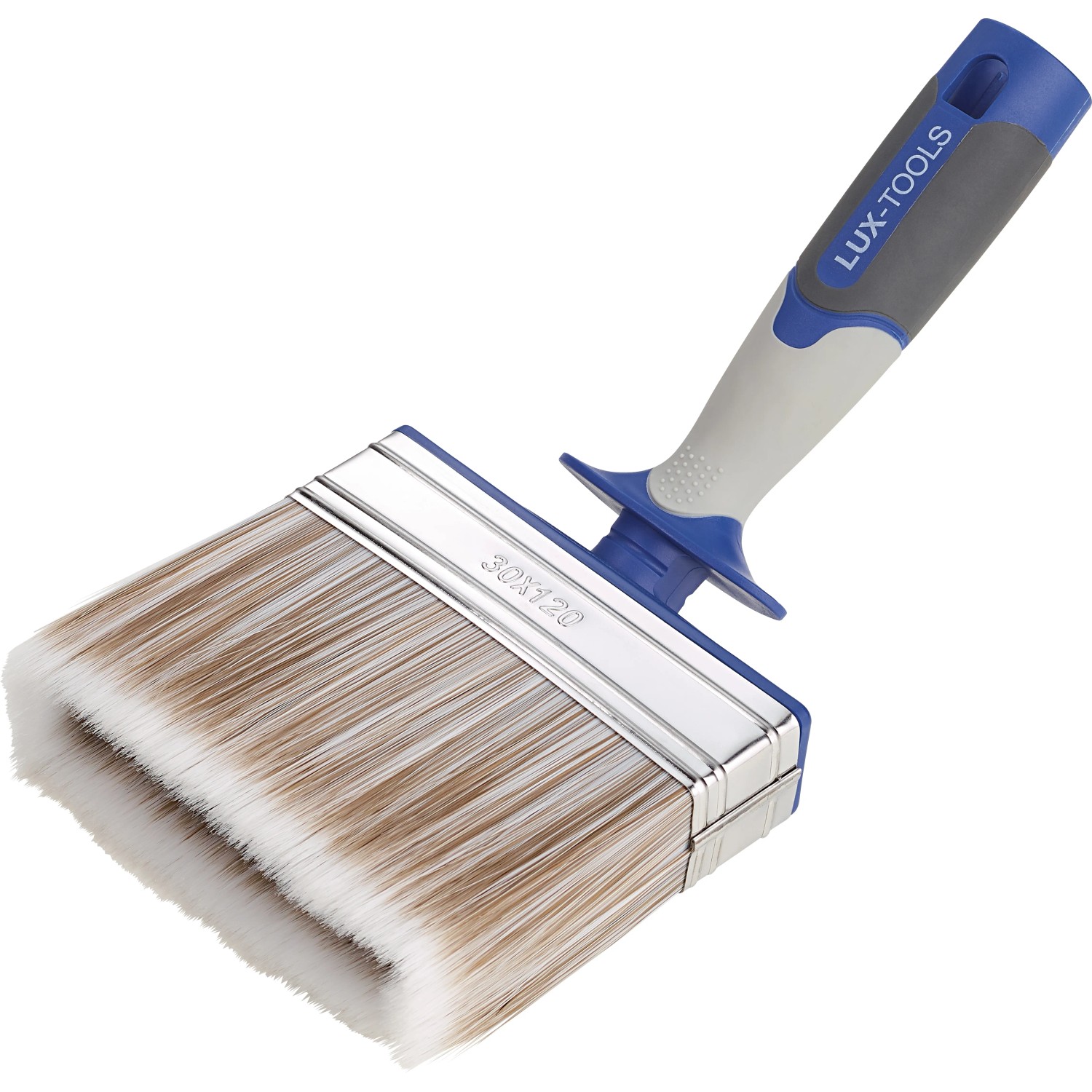 E-shop LUX-TOOLS Zahnutá pološtetka lazúrovacia 3K s rezervoárom, 120 x 30 mm