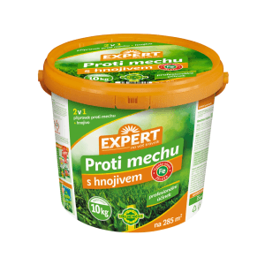 Vedro trávnikového hnojiva s prípravkom proti machu. 10 kg.