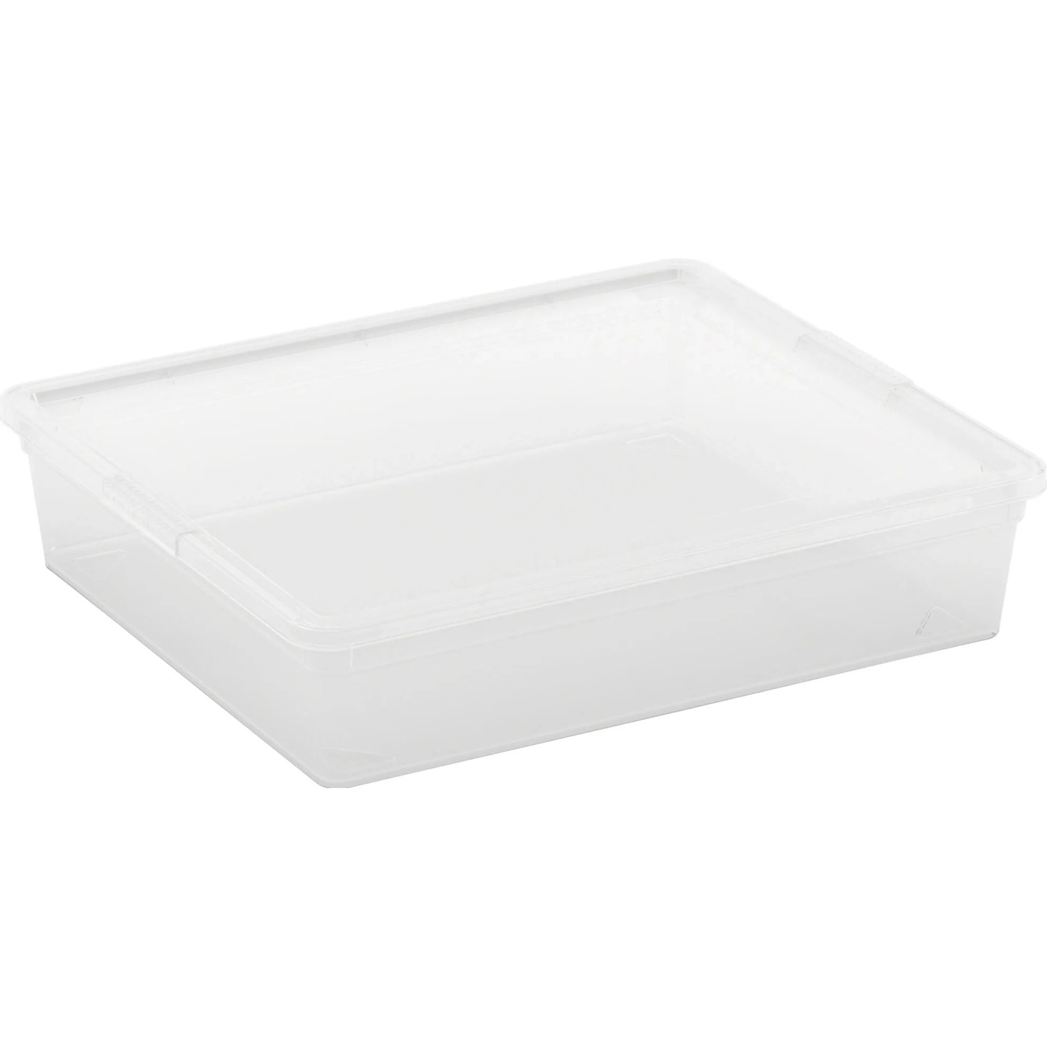E-shop Kis Úložný box s vekom C Transparent Flat, 9 x 40 x 34 cm