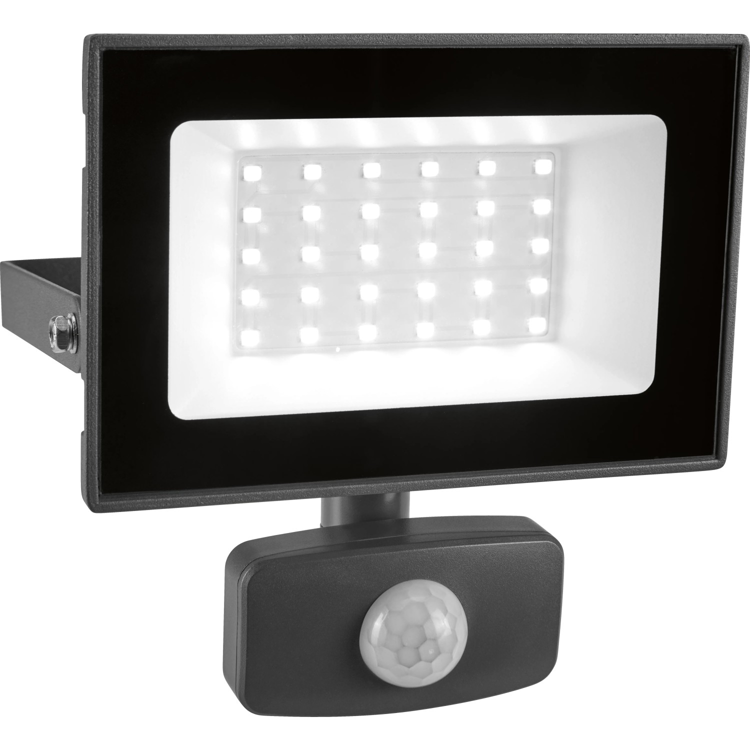 E-shop BWO LED reflektor 30 W 2700 lm 5000 K IP44 sivý 15 x 13 x 5 cm s detekt.pohybu