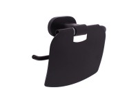 Držiak toaletného papieru Yukon závesný s krytom, čierno-chrómový Držiak toaletného papieru Yukon závesný s krytom, čierno-chrómový