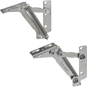 Výklopné kovanie Hettich Lift Junior, poniklované, pre posuvné dvere a výklopy do 2,5 kg.