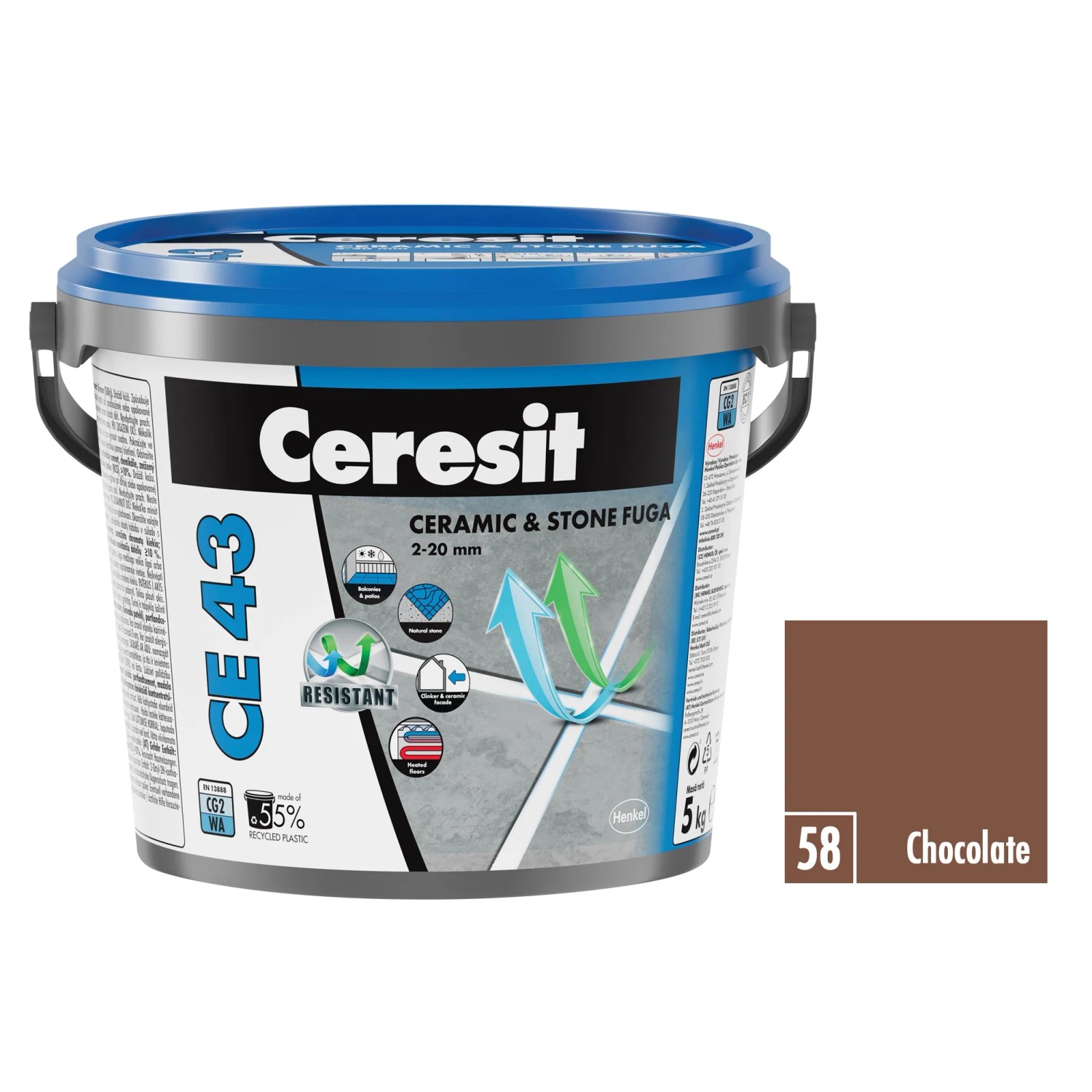 E-shop Ceresit Flexibilná škárovacia hmota CE 43 Grand Elit Chocolate, 5 kg
