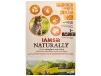 IAMS Kapsička Naturally Adult s kuracím a jahňacím mäsom v omáčke 85 g