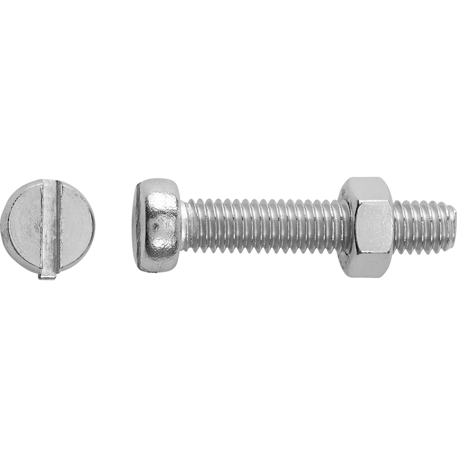 E-shop Závitová skrutka s valcovou hlavou PZ oceľ A2 M5 x 16 mm, 8 ks + matica
