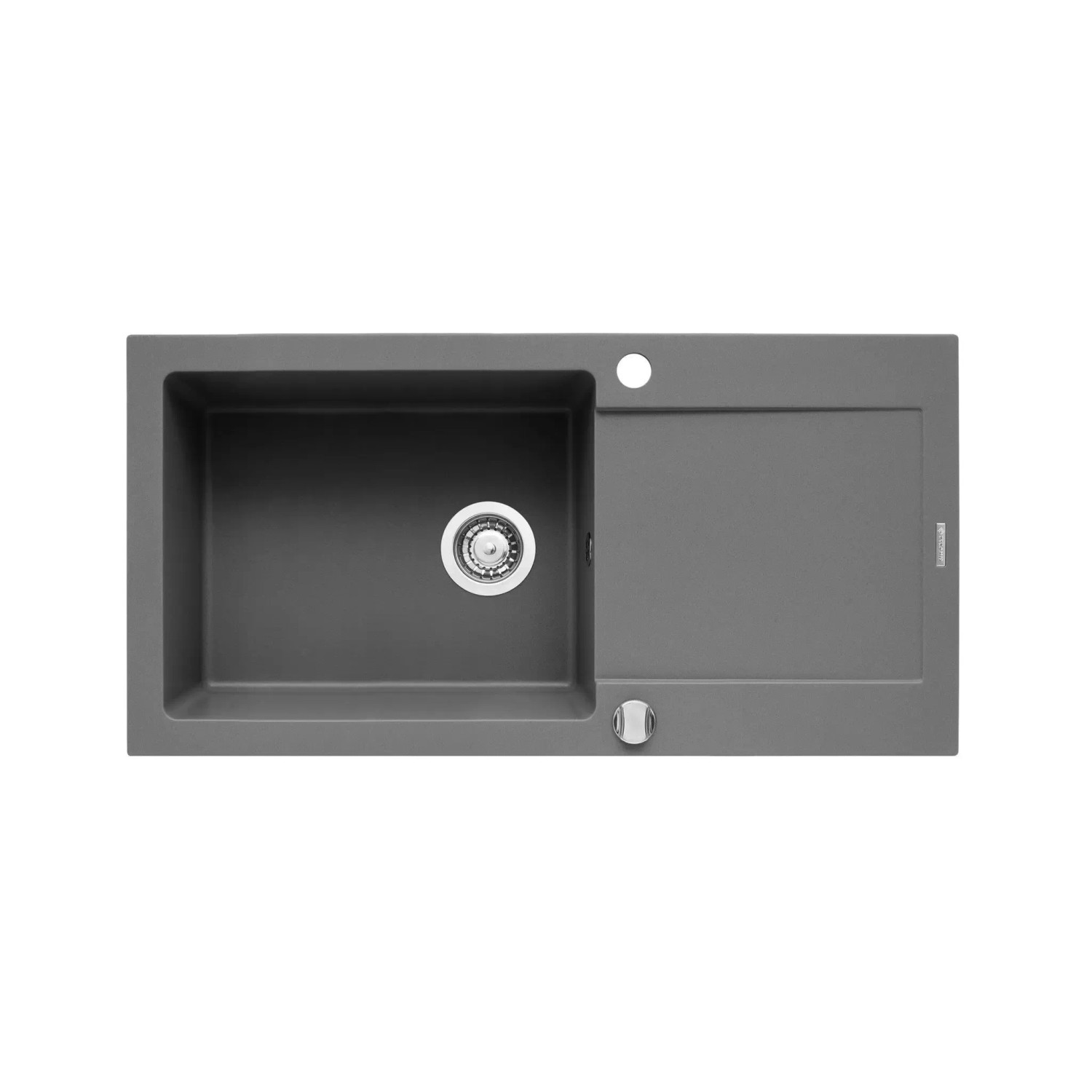 E-shop Pyramis Granitový drez s odkvapkávačom Mido 1B 1D, iron grey, 100 x 50 cm