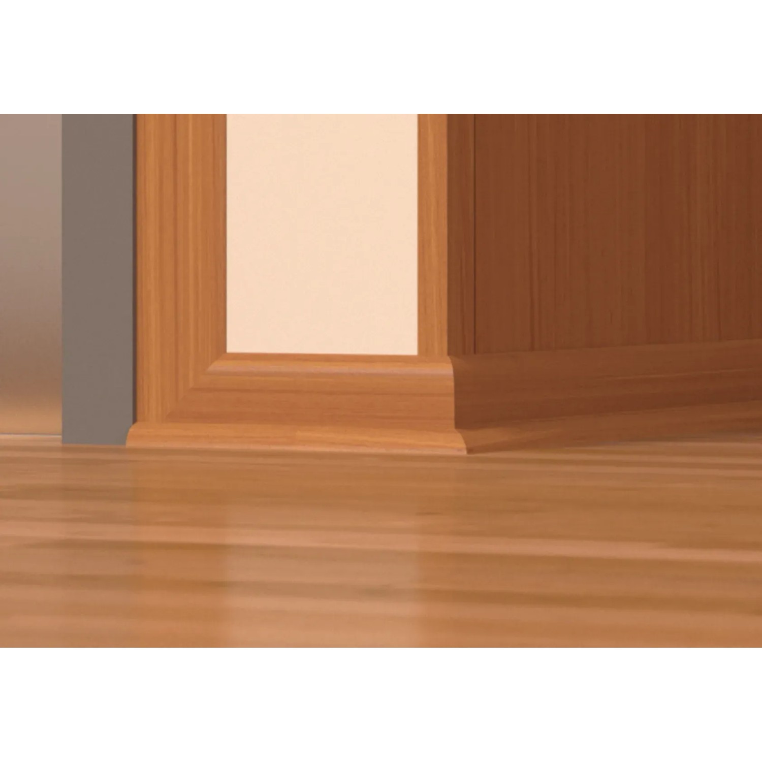 E-shop Döllken Profiles MDF štvrťkruhová lišta 12 biela pr. 12 x 2400 mm