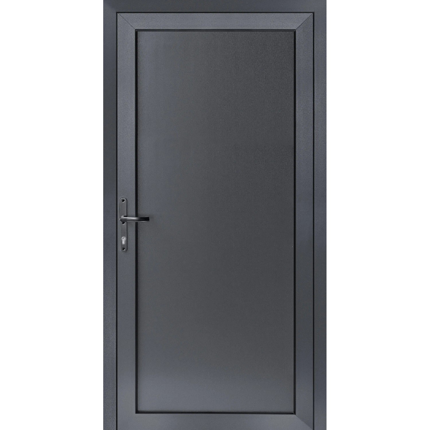 E-shop Plastové vedlajšie vchodové dvere 4-komorové antracitové/biele, 980 x 1980 mm, Ľ