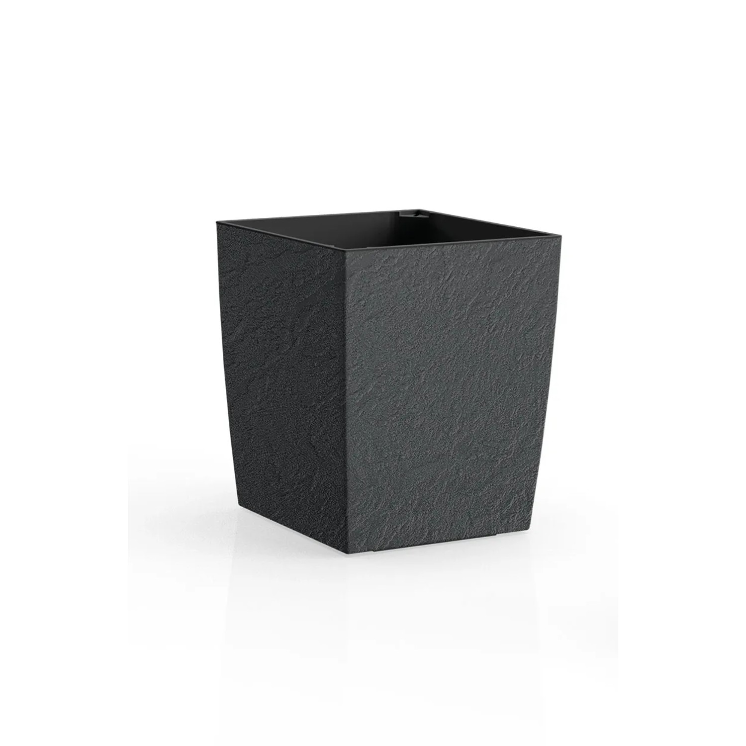 E-shop Plastkon Kvetináč Eliot Stone antracitový 23,9 x 23,9 x 28,9 cm