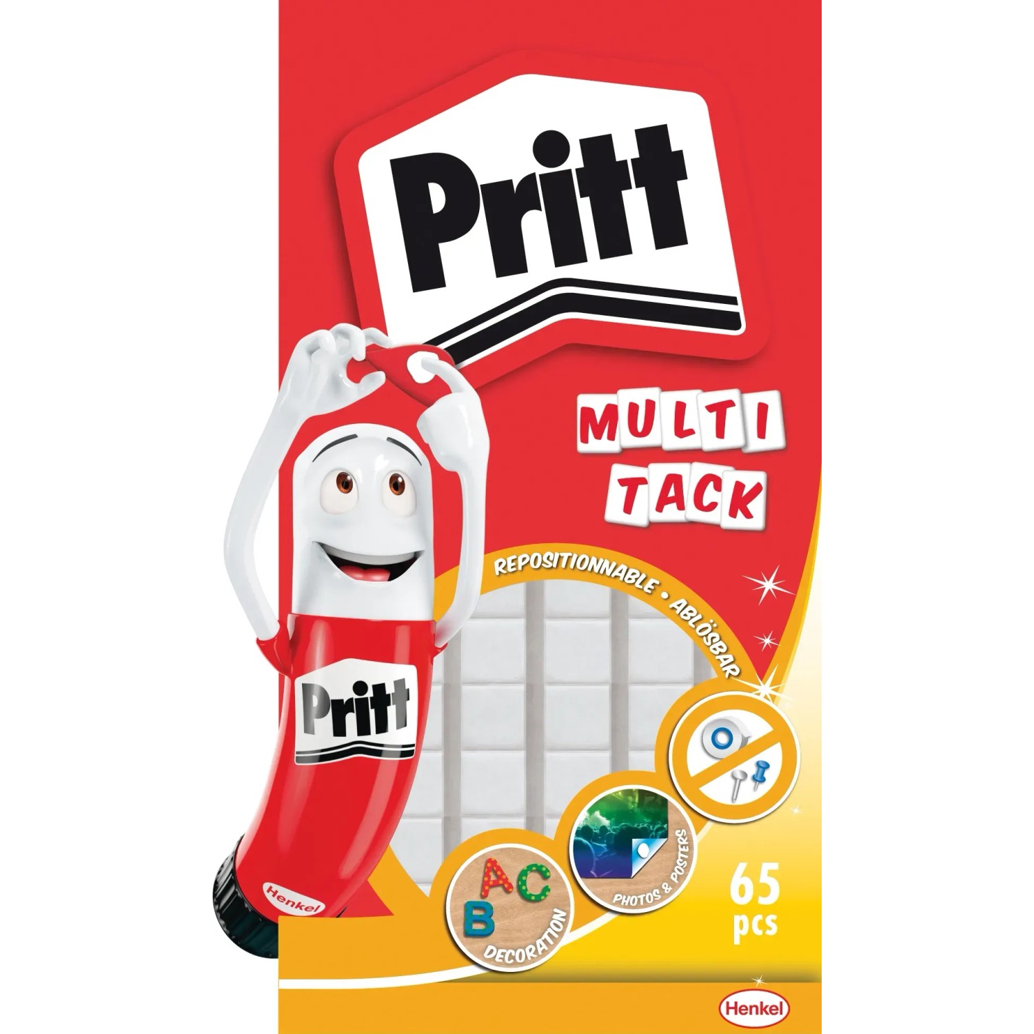 E-shop Pritt Guma, obojstranné lepiace štvorčeky Multi Fix 65 ks