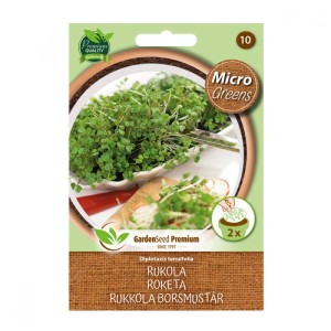 Balíček semien Roketa pre Microgreens, značka GardenSeed Premium.