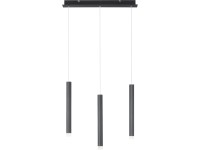 Just Light. Závesné LED svietidlo Bruno, 3000K, 3x550lm, čierna, 55 x 120 cm