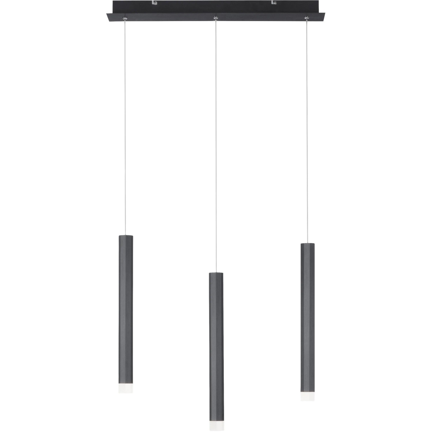 E-shop Just Light. Závesné LED svietidlo Bruno, 3000K, 3x550lm, čierna, 55 x 120 cm