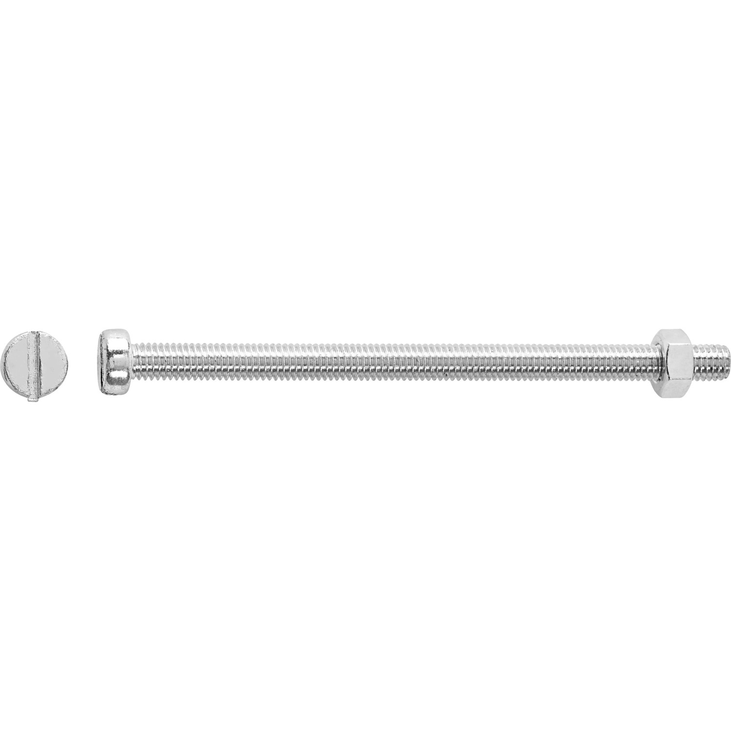 E-shop Závitová skrutka s valcovou hlavou PZ bielo pozinkovaná M5 x 60 mm, 6 ks+matica