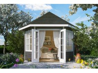 Skan Holz Drevený záhradný altánok Almelo bridlicovo sivý, 350 x 303 cm Skan Holz Drevený záhradný altánok Almelo bridlicovo sivý, 350 x 303 cm