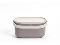 Plastia Nádoba na bioodpad s rámčekom a sáčkami, taupe+sl.kosť s usadeninou 4 l