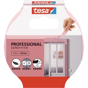 Tesa Professional Sensitive maskovacia páska, 25 mm x 25 m, pre citlivé povrchy.